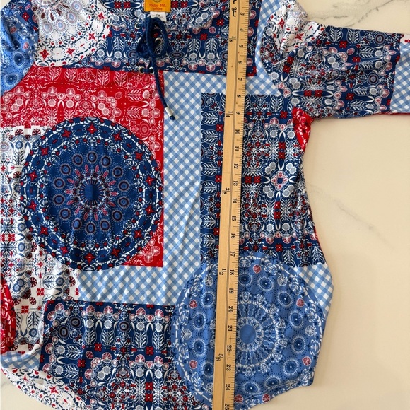 Ruby Road Women's Multicolor Patchwork Top PM excellent condition - Picture 5 of 6